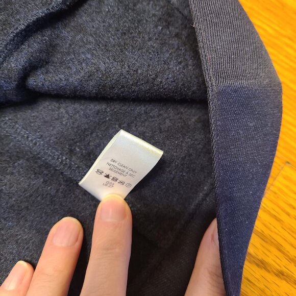 Calvin Klein Premium Wool Jacket With Faux Leather Denim Trim Size Medium - Picture 7 of 12